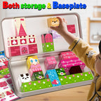 Princess Magnetic Building Blocks Travel Toys - 35PCS Magnet Cubes for Kids Ages 4-8, STEM Learning Toys, Portable Magnetic Toys Set for Toddlers 3-5, Boys & Girls，Birthday Gifts, Classroom Prizes