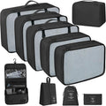 10 Pcs Set Packing Cubes - Travel Packing Organizers, Expandable Suitcase Organizer, Luggage Organizer Bags