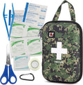 Avalanche 53 Pieces First Aid Kit, Compact Emergency Supplies Kit for Home, School, Car, Travel, Sports or Camping in Hard Shell Foam Case, Portable Mini First Aid Kit, Camo