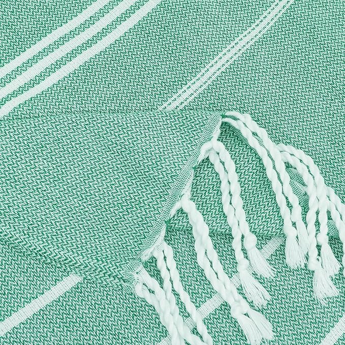 YSYJ Turkish Beach Towel 6 Pack Beach Towels 36"x71" Beach Towel Oversized Sand Free Turkish Towel Quick Dry Bath Towels Teal