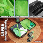 Minecraft Suitcase for Kids Teens Creeper Hard Shell Luggage Rolling Suitcase 4 Wheels Travel Essentials Vacations Trips (Medium Grey, 19.29” - 30L)