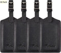 Travelambo Luggage Tags for Suitcases PU Leather Travel Tags Bag Tags Privacy Protection Travel Essentials