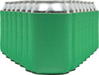 Blank Beer Can Coolers Sleeves (30-Pack) Soft Insulated Beer Can Coolies - HTV Friendly Plain Koolies in Bulk for Beer Cans & Bottles - Coolie Blanks for Vinyl Projects & Wedding Favors (Kelly Green)