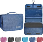 Toiletry Bag Travel Bag with Hanging Hook, Waterproof Capacity Hanging Multifunctional Makeup Bag for Toiletries, Portable Cosmetic Bag Travel Organizer for Women and Men(Navy Blue)