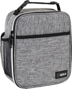 opux Premium Insulated Lunch Box, Soft School Lunch Bag for Kids Boys Girls, Leakproof Small Lunch Pail Men Women Work, Reusable Compact Cooler Tote Lunchbox for Office Adult, Light Grey