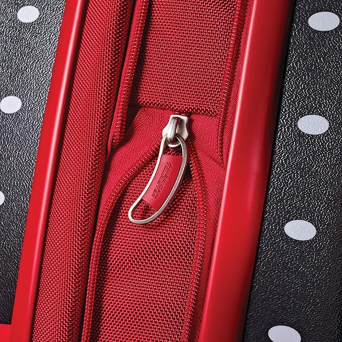 American Tourister Disney Hardside Luggage With Spinner Wheels, Minnie Mouse Red Bow, Carry-On 21-Inch