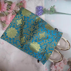 Ouyatoyu 3pcs Embroidered Silk Flower Design Jacquard Travel Bags - Laundry, Shoe, Lingerie & Underwear Storage for Men & Women - Washable Cloth Shoe Bags
