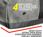 Fitdom 132L 36" Heavy Duty Extra Large Sports Gym Equipment Travel Duffel Bag W/Adjustable Shoulder & Compression Straps. Perfect for Soccer Baseball Basketball Hockey Football Team Coaches & More