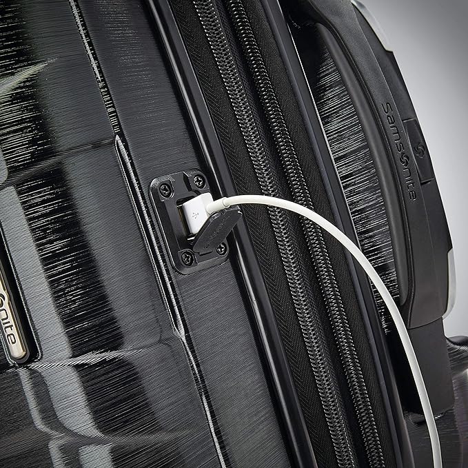 Samsonite Centric 2 Hardside Expandable Luggage with Spinner Wheels, 2-Piece Set (20/24), Black