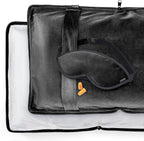 Lewis N. Clark Ultimate Comfort Set + Portable Travel Kit for Airplane, Includes Inflatable Pillow + Zippered Carrying Case, Cozy Fleece Blanket, Eye Mask for Sleeping & Foam Ear Plugs, Black