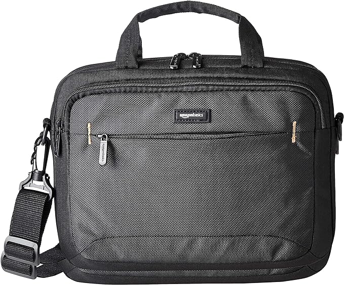 Amazon Basics Laptop Carrying Case with Adjustable Shoulder Strap, 11.6 in, Black, 10-Pack