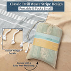 LANE LINEN Oversized Beach Towel - Large Outdoor Blanket with Soft Pre-Washed Finish – 82"x82", Ideal for Coastal Getaways, Backyard Lounging, Beach Party or Seaside Adventures – Grey