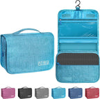 Toiletry Bag Travel Bag with Hanging Hook, Waterproof Capacity Hanging Multifunctional Makeup Bag for Toiletries, Portable Cosmetic Bag Travel Organizer for Women and Men(Sky Blue)