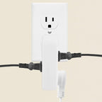 3 Way Outlet Vertical Wall Tap Splitter Adapter with 3 Prong Plug for Behind Furniture, Hard Plastic,UL Listed,1PK.