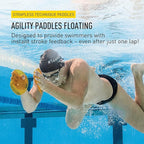 FINIS Agility Floating Swim Paddles - Strapless Design for Stroke Technique - Instant Feedback