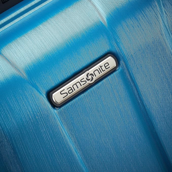 Samsonite Centric 2 Hardside Expandable Luggage with Spinner Wheels, Caribbean Blue, Checked-Medium 24-Inch