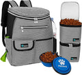 PetAmi Dog Travel Bag Backpack, Airline Approved Dog Bags for Traveling, Puppy Diaper Bag Supplies, Pet Camping Essentials Hiking Accessories Gift, Food Container, Collapsible Bowls, Stripe Black