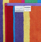 COTTON CRAFT Oversized Beach Towels - 2 Pack Summer of Siam XXL 35x84- The Big Kahuna 7 Foot Extra Large Beach Blanket Towel - Big & Tall - 100% Cotton Velour Plush Soft Luxury - Multi Color Stripe