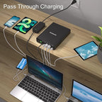Portable Charger, PD 100W USB C Power Bank 64000mAh Fast Charging External Battery Pack with Dual PD (100W&65W) & 4 USB-A (QC3.0 18W) for Type-C Laptops, MacBook Pros, XPS, iPad Pro