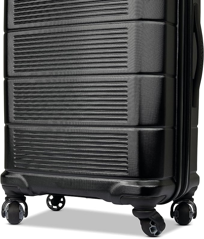 American Tourister Stratum 2.0 Hardside Expandable Luggage with Spinners | Jet Black | 3PC (CO/MED/LG)